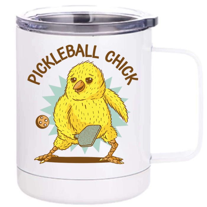 Pickleball Chick Cute Sport 12 oz Stainless Steel Tumbler Cup