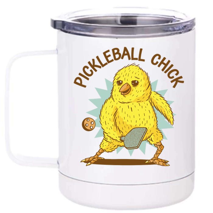 Pickleball Chick Cute Sport 12 oz Stainless Steel Tumbler Cup