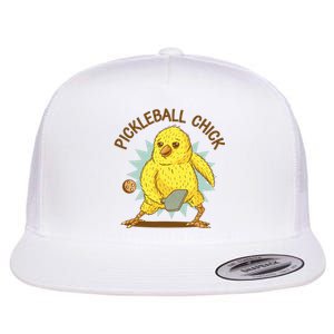 Pickleball Chick Cute Sport Flat Bill Trucker Hat