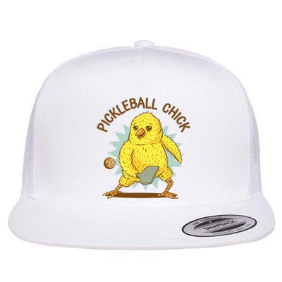 Pickleball Chick Cute Sport Flat Bill Trucker Hat