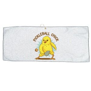 Pickleball Chick Cute Sport Large Microfiber Waffle Golf Towel