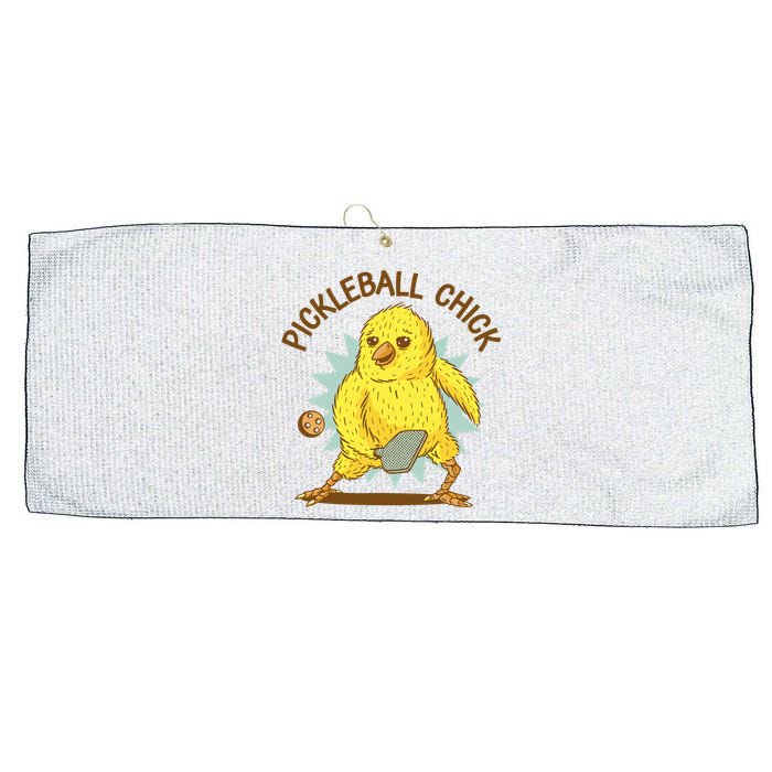 Pickleball Chick Cute Sport Large Microfiber Waffle Golf Towel