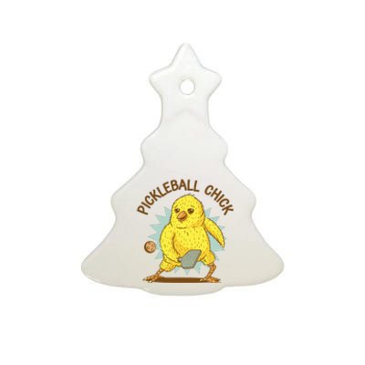 Pickleball Chick Cute Sport Ceramic Tree Ornament