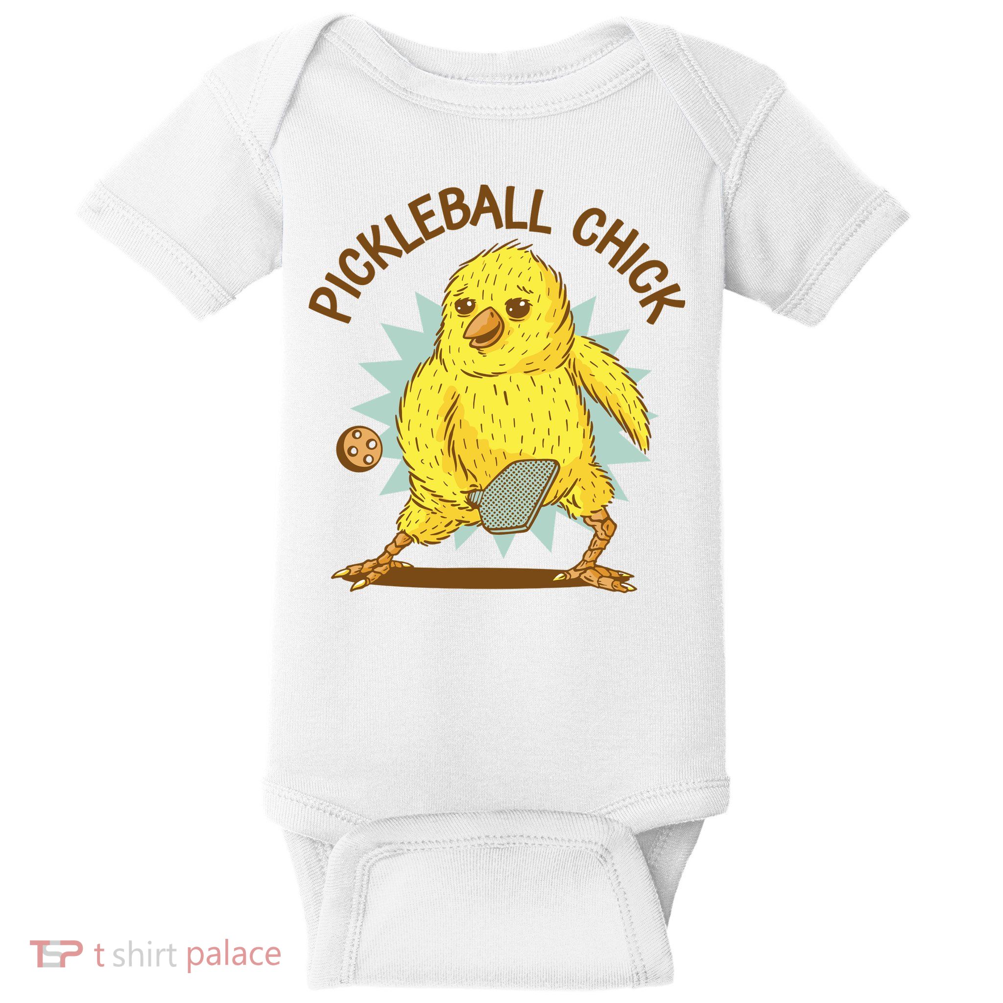 Pickleball Chick Cute Sport Baby Bodysuit