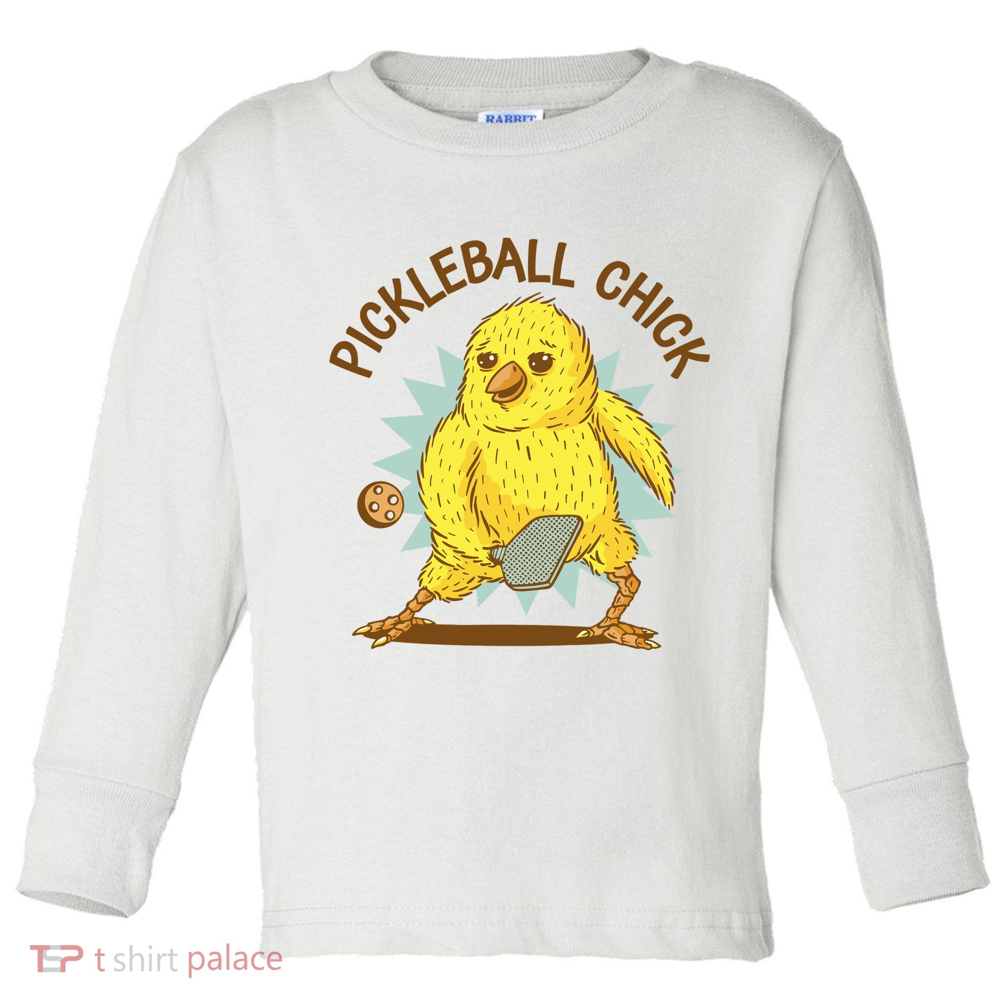Pickleball Chick Cute Sport Toddler Long Sleeve Shirt