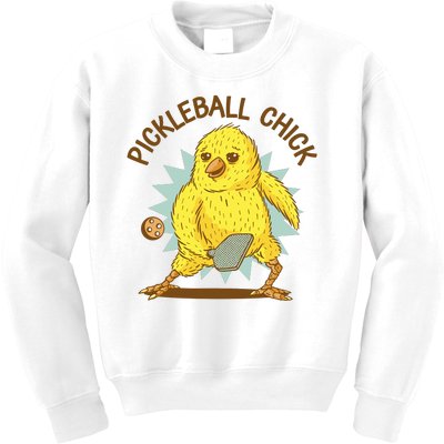 Pickleball Chick Cute Sport Kids Sweatshirt