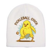 Pickleball Chick Cute Sport Short Acrylic Beanie