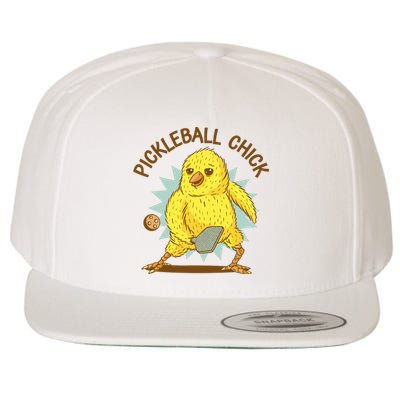 Pickleball Chick Cute Sport Wool Snapback Cap