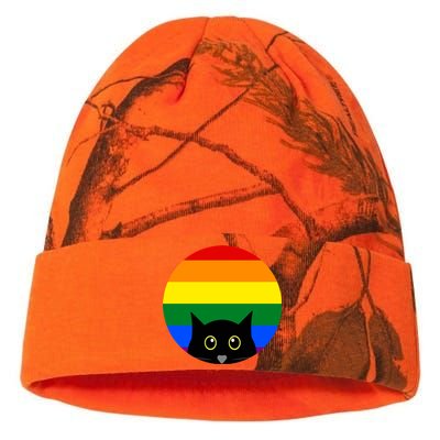 Peeking Cat Colorful Rainbow Kati Licensed 12" Camo Beanie