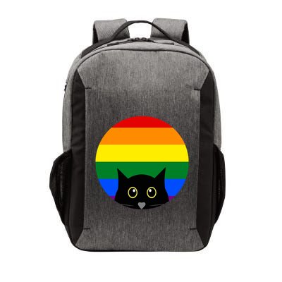 Peeking Cat Colorful Rainbow Vector Backpack