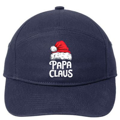 Papa Claus Christmas Dad Santa Family Matching Pajamas Xmas 7-Panel Snapback Hat