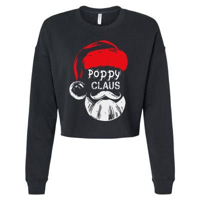 Poppy Claus  Christmas Grandpa Gift Cropped Pullover Crew