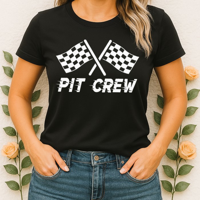 Pit Crew Costume For Race Car Parties Womens T-Shirt