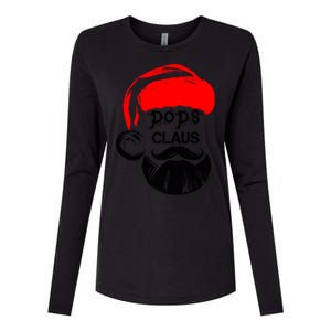 Pops Claus Christmas Grandpa Santa Claus Christmas Cool Gift Womens Cotton Relaxed Long Sleeve T-Shirt