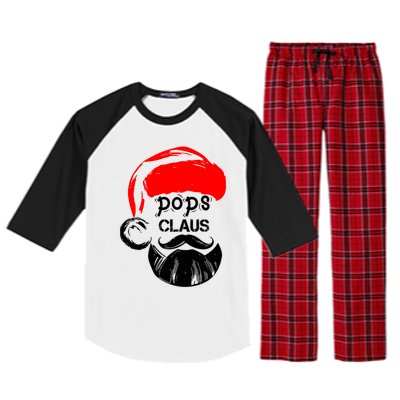 Pops Claus Christmas Grandpa Santa Claus Christmas Cool Gift Raglan Sleeve Pajama Set