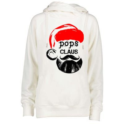 Pops Claus Christmas Grandpa Santa Claus Christmas Cool Gift Womens Funnel Neck Pullover Hood