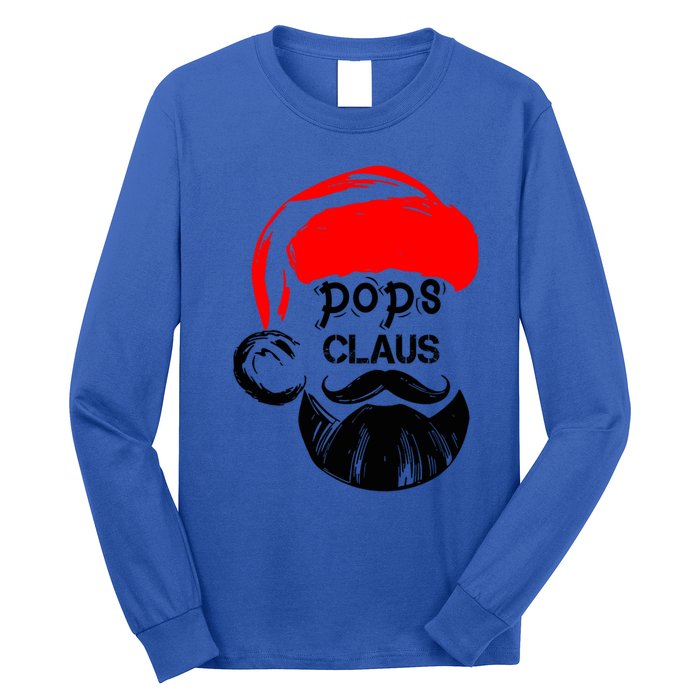 Pops Claus Christmas Grandpa Santa Claus Christmas Cool Gift Long Sleeve Shirt