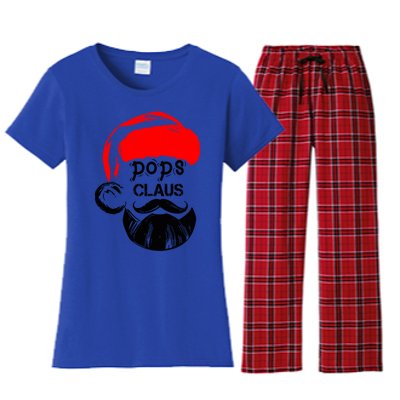 Pops Claus Christmas Grandpa Santa Claus Christmas Cool Gift Women's Flannel Pajama Set