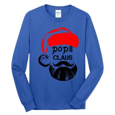 Pops Claus Christmas Grandpa Santa Claus Christmas Cool Gift Tall Long Sleeve T-Shirt