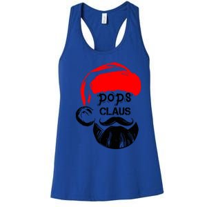 Pops Claus Christmas Grandpa Santa Claus Christmas Cool Gift Women's Racerback Tank