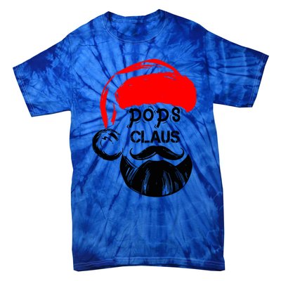 Pops Claus Christmas Grandpa Santa Claus Christmas Cool Gift Tie-Dye T-Shirt