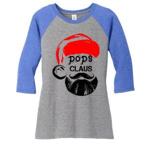 Pops Claus Christmas Grandpa Santa Claus Christmas Cool Gift Women's Tri-Blend 3/4-Sleeve Raglan Shirt