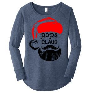 Pops Claus Christmas Grandpa Santa Claus Christmas Cool Gift Women's Perfect Tri Tunic Long Sleeve Shirt