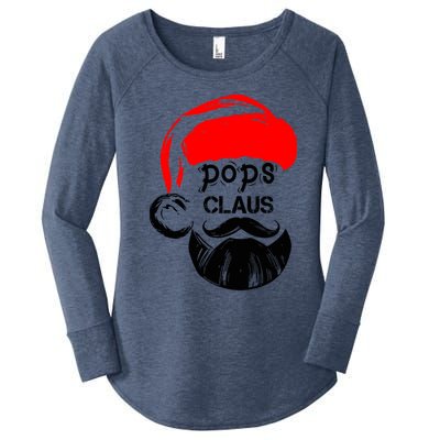 Pops Claus Christmas Grandpa Santa Claus Christmas Cool Gift Women's Perfect Tri Tunic Long Sleeve Shirt