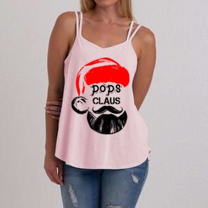 Pops Claus Christmas Grandpa Santa Claus Christmas Cool Gift Women's Strappy Tank