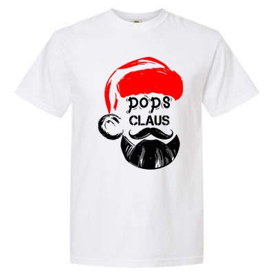 Pops Claus Christmas Grandpa Santa Claus Christmas Cool Gift Garment-Dyed Heavyweight T-Shirt