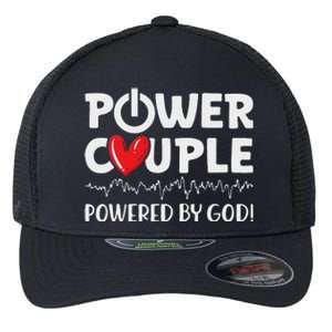 Power Couple Christian Couples Matching Valentines Day Flexfit Unipanel Trucker Cap