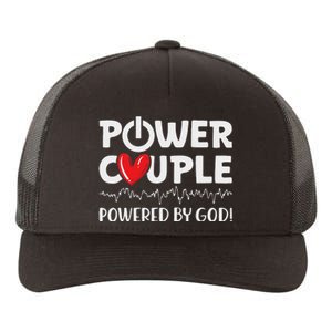 Power Couple Christian Couples Matching Valentines Day Yupoong Adult 5-Panel Trucker Hat