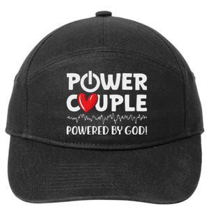 Power Couple Christian Couples Matching Valentines Day 7-Panel Snapback Hat