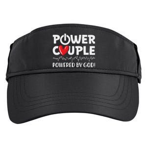 Power Couple Christian Couples Matching Valentines Day Adult Drive Performance Visor