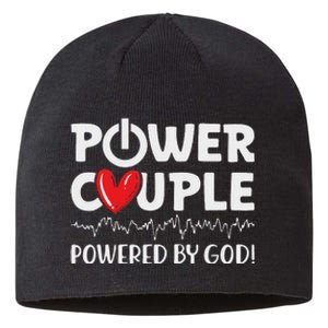 Power Couple Christian Couples Matching Valentines Day Sustainable Beanie