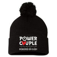 Power Couple Christian Couples Matching Valentines Day Pom Pom 12in Knit Beanie