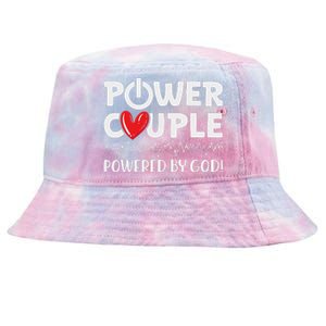 Power Couple Christian Couples Matching Valentines Day Tie-Dyed Bucket Hat