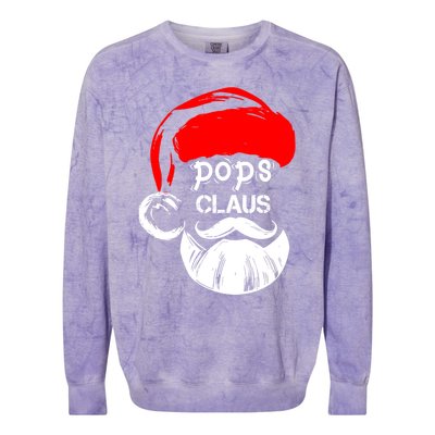 Pops Claus Christmas Pops Santa Claus Christmas Gift Colorblast Crewneck Sweatshirt