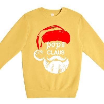 Pops Claus Christmas Pops Santa Claus Christmas Gift Premium Crewneck Sweatshirt