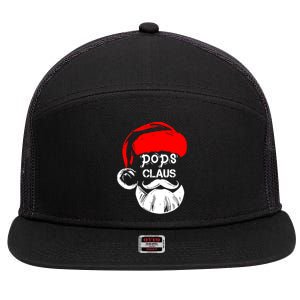 Pops Claus Christmas Pops Santa Claus Christmas Gift 7 Panel Mesh Trucker Snapback Hat