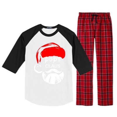 Pops Claus Christmas Pops Santa Claus Christmas Gift Raglan Sleeve Pajama Set