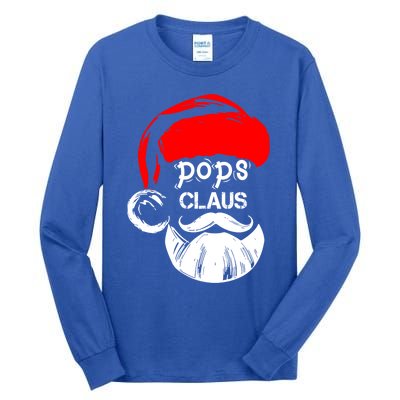 Pops Claus Christmas Pops Santa Claus Christmas Gift Tall Long Sleeve T-Shirt