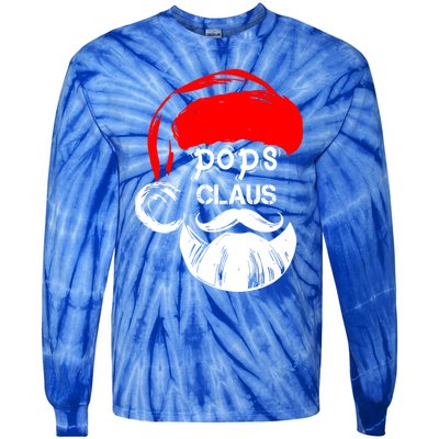 Pops Claus Christmas Pops Santa Claus Christmas Gift Tie-Dye Long Sleeve Shirt