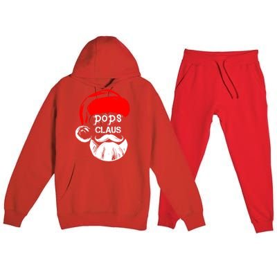 Pops Claus Christmas Pops Santa Claus Christmas Gift Premium Hooded Sweatsuit Set