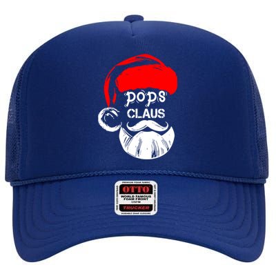 Pops Claus Christmas Pops Santa Claus Christmas Gift High Crown Mesh Back Trucker Hat