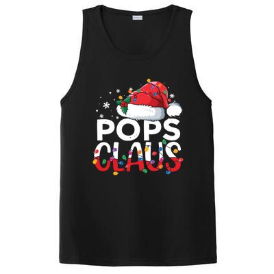 Pops Claus Christmas Santa Hat Matching Family Xmas Lights Funny Gift PosiCharge Competitor Tank