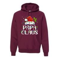 Papa Claus Christmas Lights Pajama Family Matching Premium Hoodie