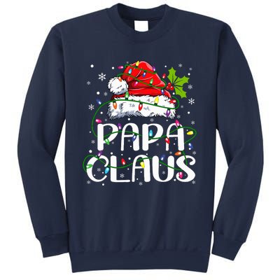 Papa Claus Christmas Lights Pajama Family Matching Sweatshirt