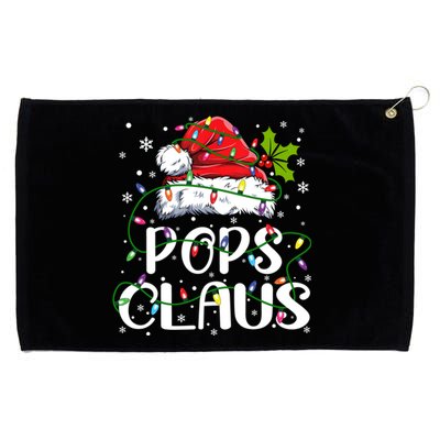 Pops Claus Christmas Santa Hat Matching Family Xmas Lights Gift Grommeted Golf Towel