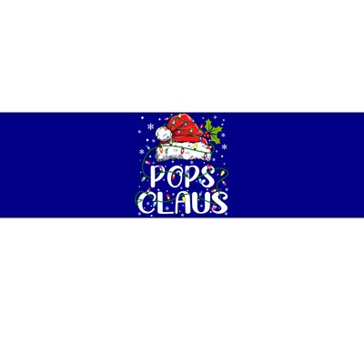 Pops Claus Christmas Santa Hat Matching Family Xmas Lights Gift Bumper Sticker